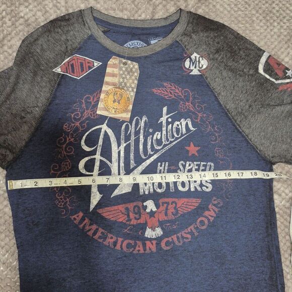 Affliction American Customs Men 2X Muscle Tee Fast Times L/S Streetwear T-Shirt - Picture 4 of 7